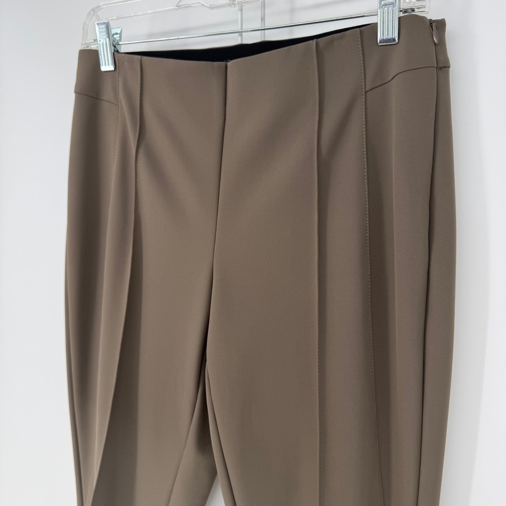 Lafayette 148 Gramercy Pants Women 4 Nougat Brown Slim Leg Side Zip NWT Luxury - Picture 2 of 11